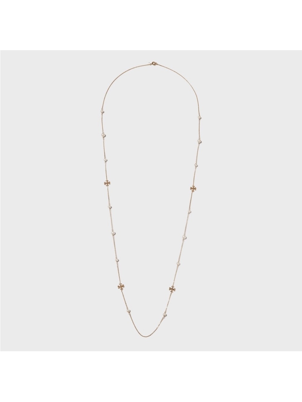Tory Burch Pearl and Gold Long Necklace